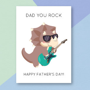 Funny Pappa You Sten Dinosaur Pun Fars dag Card Kort