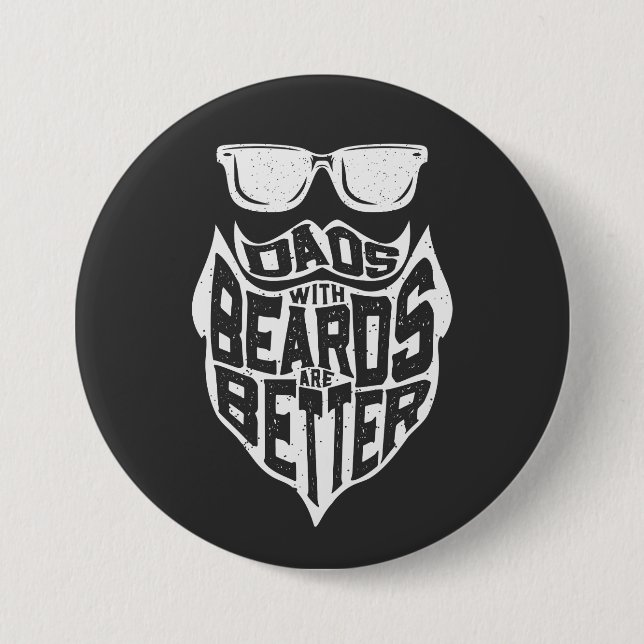 FUNNY PAPPOR MED BEARBETNING ÄR BÄTTRE FARS DAG KNAPP (Framsida)