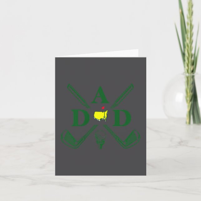 Funny Par Dad Golf Matching Golfing Quote Party Ck Kort (Framsida)