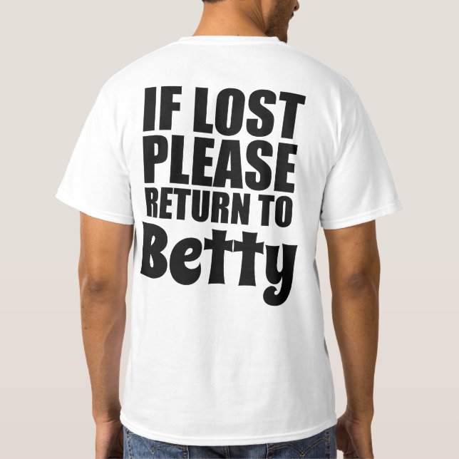 Funny Par Shirts Personlig T Shirt (Baksida)