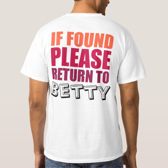 Funny Par Shirts Personlig Tee (Baksida)