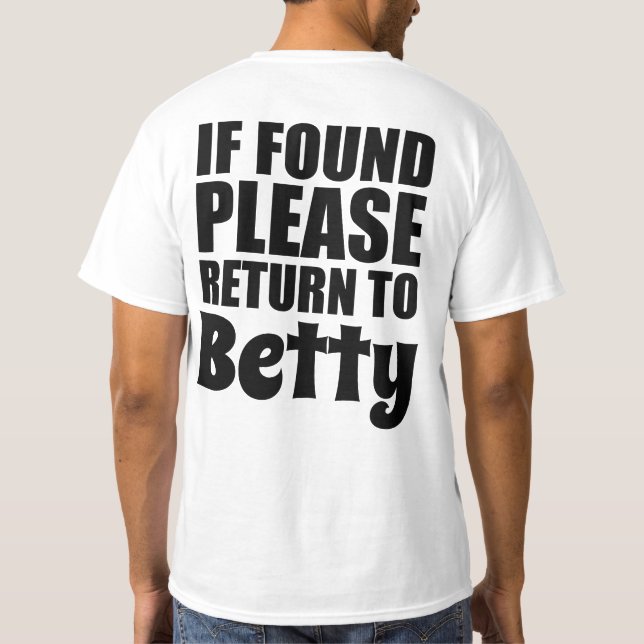 Funny Par Shirts Personlig Tee Shirt (Baksida)