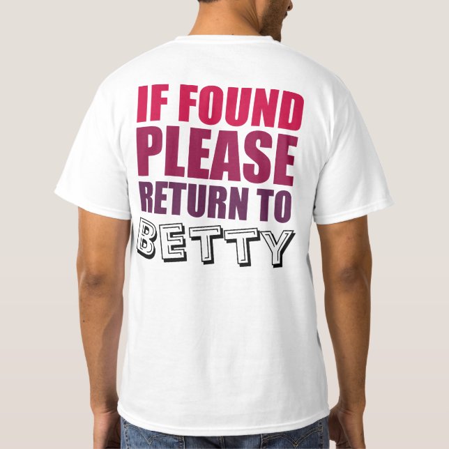 Funny Par Shirts Personlig Tee Shirt (Baksida)