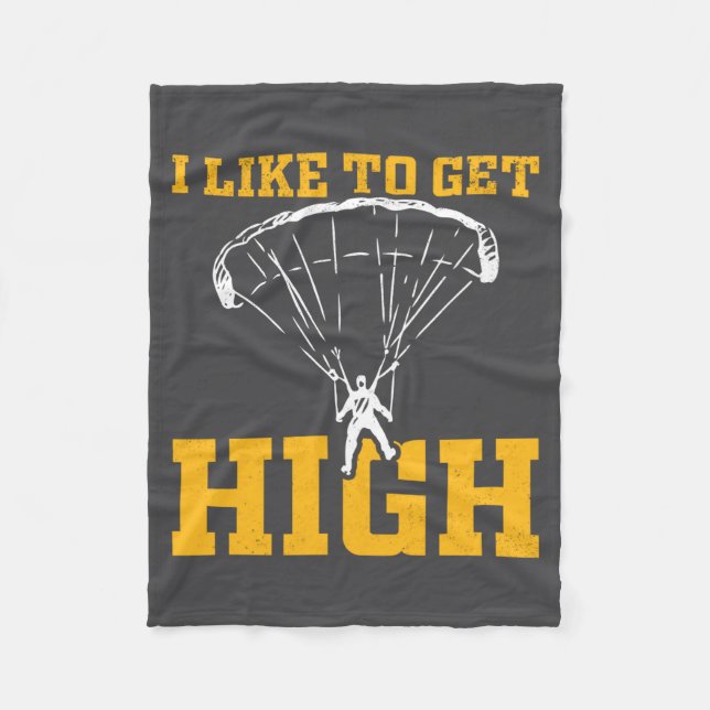 Funny Parachute Quote Skydiver  Fleecefilt (Framsidan)