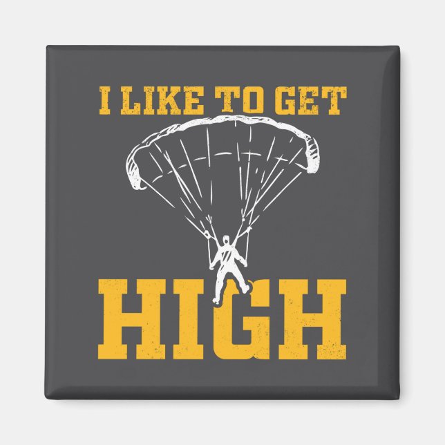 Funny Parachute Quote Skydiver  Magnet (Framsidan)