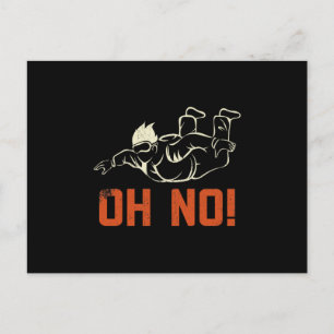 Funny Parachuting Helg Vykort