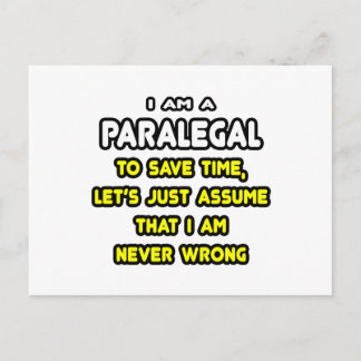 Funny Paralegal T-Shirts and Gifts Vykort