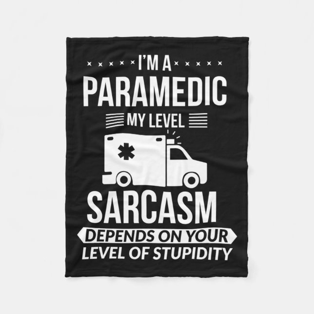 Funny Paramedic Emt Gift  Fleecefilt (Framsidan)