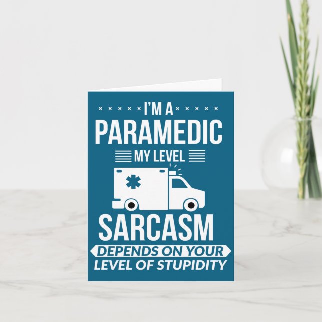 Funny Paramedic Emt Gift  Kort (Framsida)
