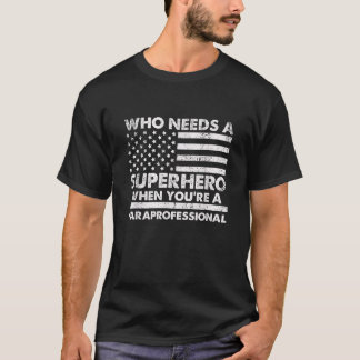 Funny Paraprofessionell superhjälte Vintage Tee fo