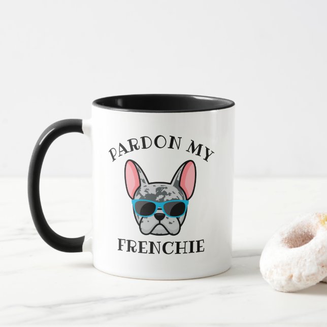 Funny Pardon my Frenchie Blue Merle Fransk Bulldog Mugg (Med munk)