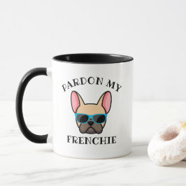 Funny Pardon my Frenchie Light Fawn Fransk Bulldog Mugg