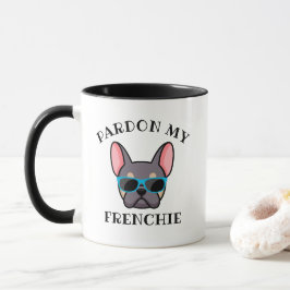 Funny Pardon my Frenchie Lilac Tan Fransk Bulldog Mugg