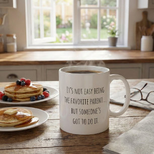 Funny Parenthood Mamma Pappa Favorite Parent Quote Kaffemugg