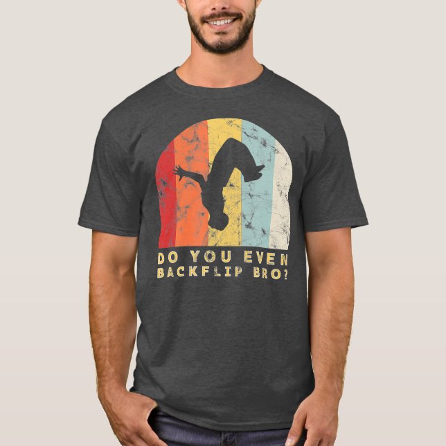 Funny Parkour Backflip T Shirt (Framsida)