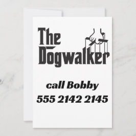 Funny Parody Dog Walker Trainer Sitter Inbjudningar