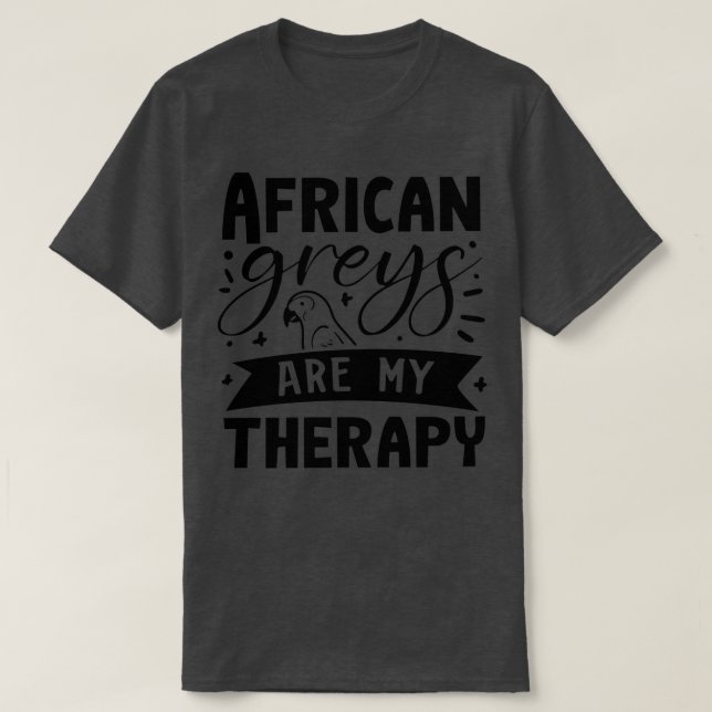 Funny Parrot African Grått Ironic Quote T Shirt (Design framsida)