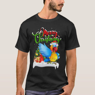 Funny Parrot Bird Älskare Julafton Lighting Parrot T Shirt