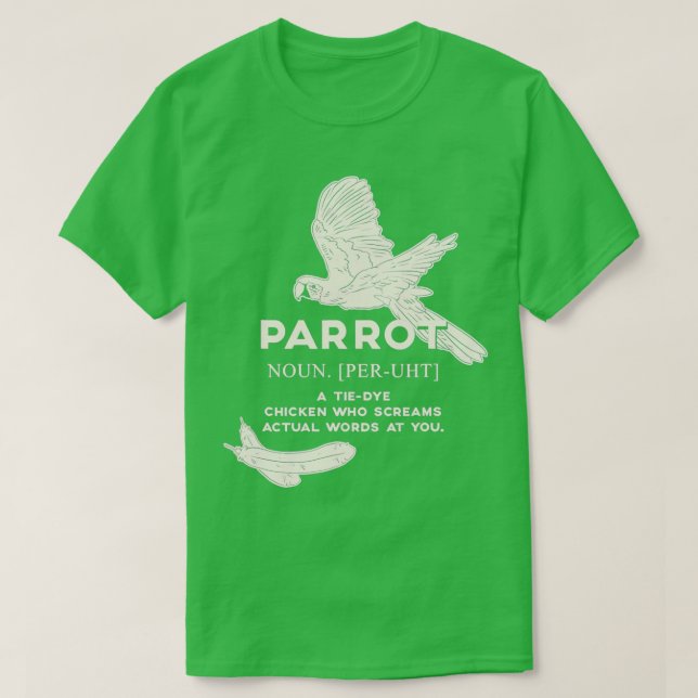 Funny Parrot Definition Bird Älskare A T Shirt (Design framsida)