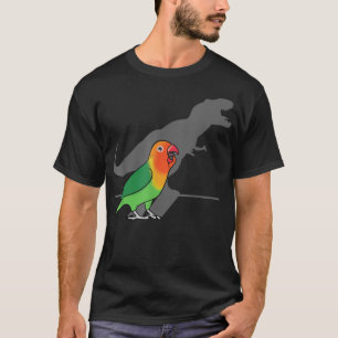 Funny Parrot Dinosaur Shadow TRe Fischer's Lovebir T Shirt