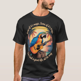 Funny Parrot Guitar Summer Sunet Saying Quote T Shirt