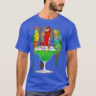 Funny Parrot Hawaiian Margarita Gift För manar T Shirt