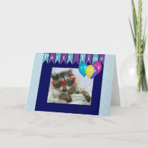 Funny Party Raccoon Birthday Card