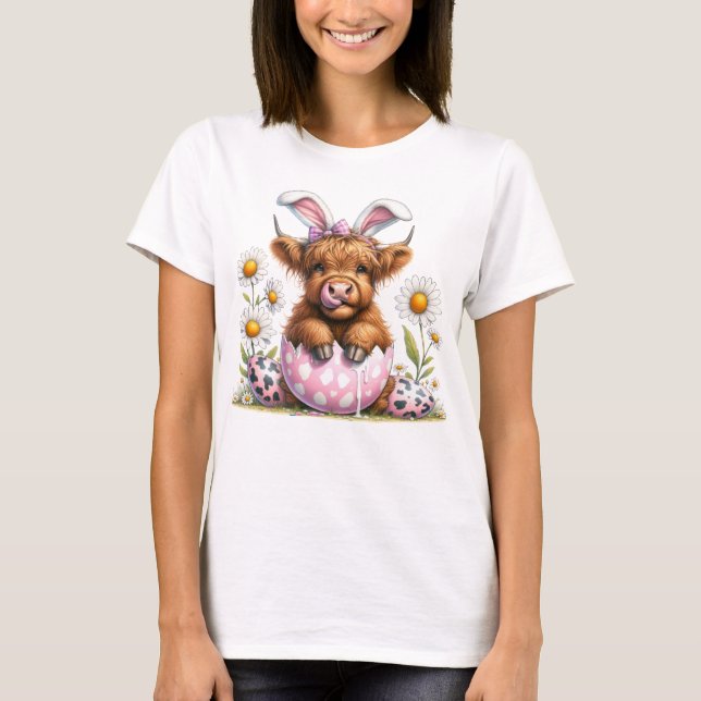 Funny Påsk Baby Cow T Shirt (Framsida)