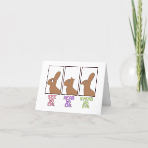 Funny Påsk Chocolate Bunnies Helgkort
