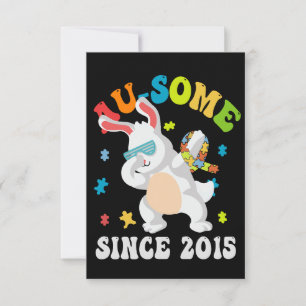 Funny Påsk Dabbing Bunny Autism Awareness 10th B