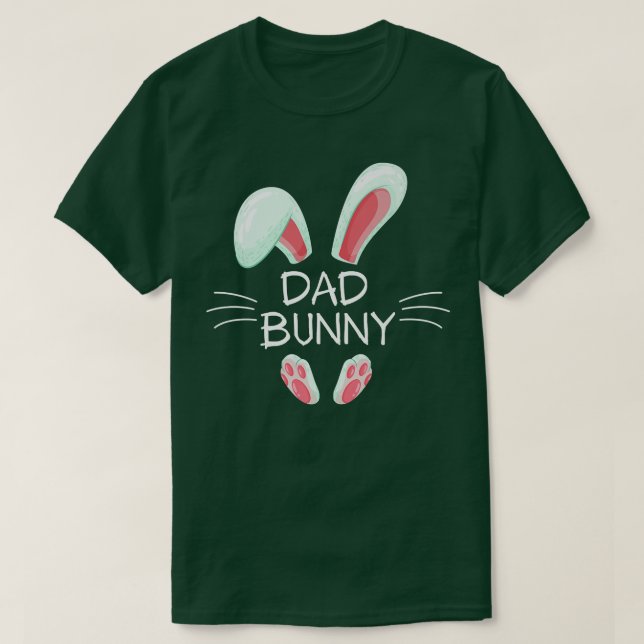 Funny Påsk-dagskostnad matchande Cute Pappa Bunny  T Shirt (Design framsida)
