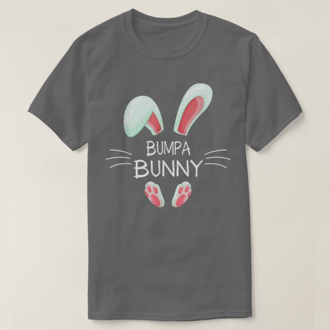 Funny Påsk Day Costume Matching Cute Bumpa Bunny T Shirt (Design framsida)