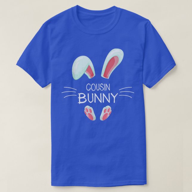 Funny Påsk Day Costume Matching Cute Cousin Bunn T Shirt (Design framsida)