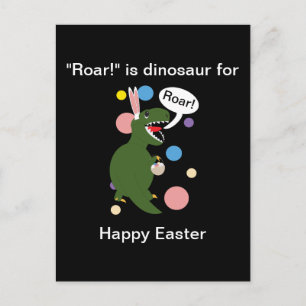Funny Påsk Dinosaur Personalize Vykort