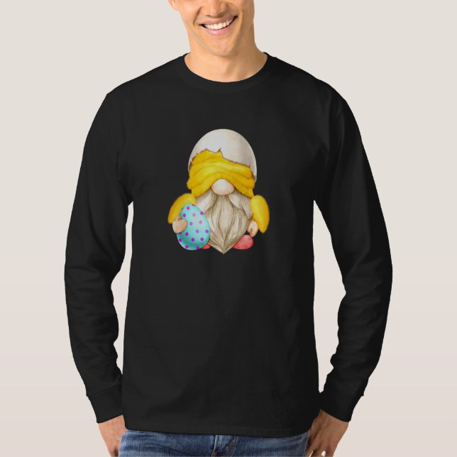 Funny Påsk Gnome Grandpa för Chicken Pappa och Eas T Shirt (Framsida)