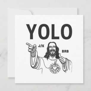 Funny Påsk Jesus YOLO Joking BRB Julkort