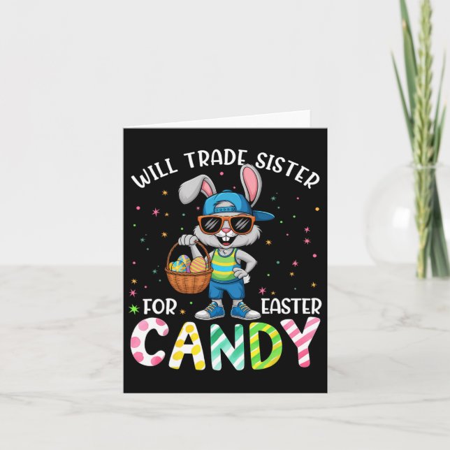 Funny Påsk kommer att vara handelsister för godisb Kort (Framsida)
