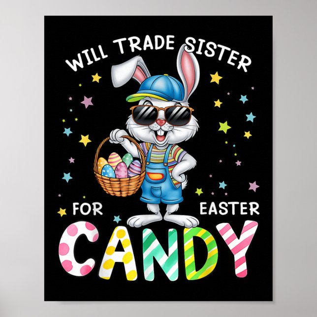 Funny Påsk kommer att vara handelsister för godisb Poster (Framsidan)