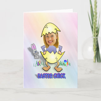 Funny Påsk-kort: Påsk-Chick för extra kostnad Helgkort