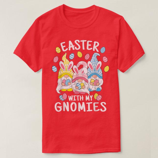 Funny Påsk med min Gnomies Glad påsk Gnome Bu T Shirt (Design framsida)