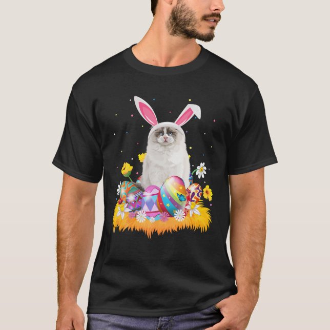 Funny Påskägg Älskare Cute Ragdoll Cat Påsk Sol T Shirt (Framsida)