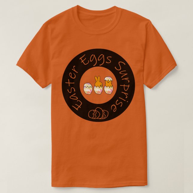Funny Påskägg Surprise Bunny Rabbit T Shirt (Design framsida)