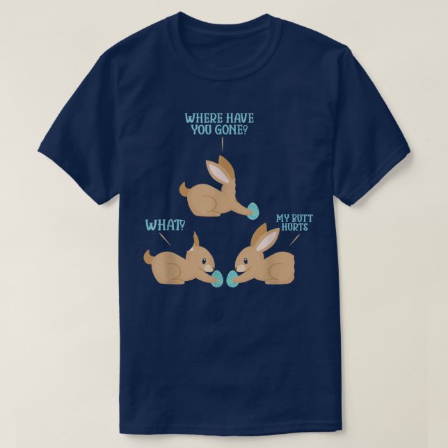 Funny Påskhare Chocolate My Butt Ontr Sarcast T Shirt (Design framsida)