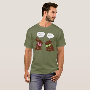 Funny Påskhare Chocolate T-Shirt