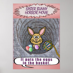 Funny Påskhare Horror Movie Poster