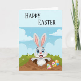 Funny Påskhare Rabbit Kort