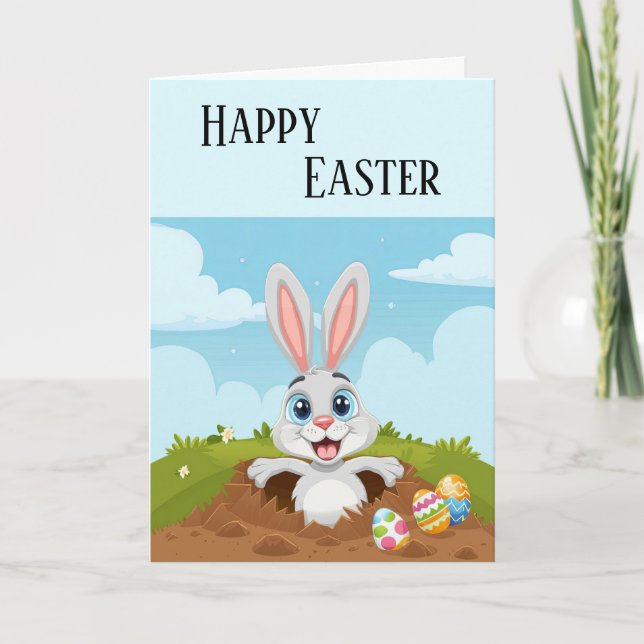 Funny Påskhare Rabbit Kort (Framsida)