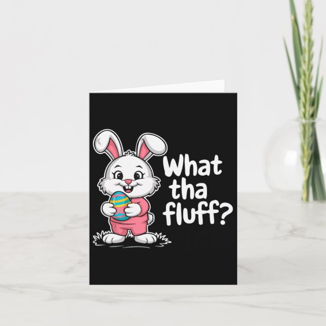 Funny Påskhare - Vad mer än Fluff Kort (Framsida)