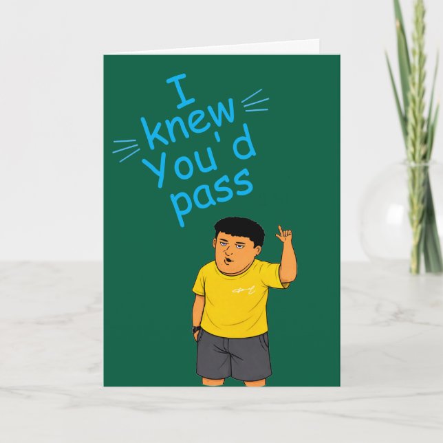 Funny passed the bar exam card kort (Framsida)