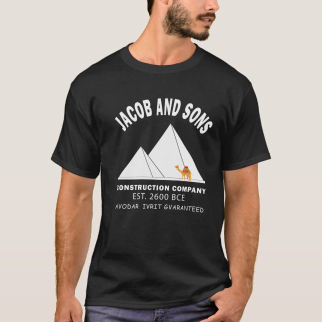 Funny Passover Hebrew Construction Egypten Pyramid T Shirt (Framsida)